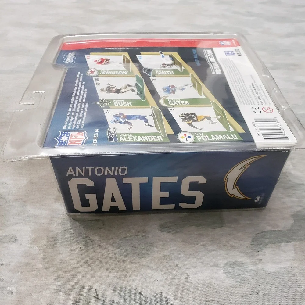 Vintage McFarlane Antonio Gates Action Figure Blue NFL Series 14 Chargers Toy